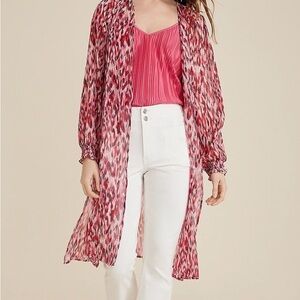 Maurices Pink, Red, White Kimono NWT Xsmall
